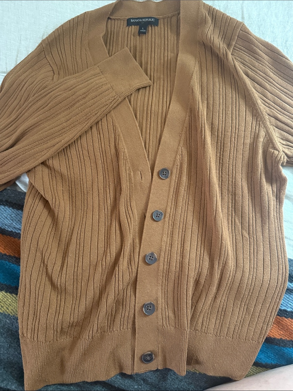 Banana Republic women’s Chestnut Ribbed Crewneck Sweater